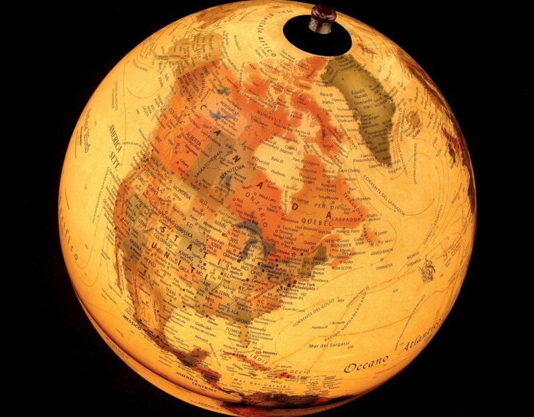 Globe Map North America Usa Canada