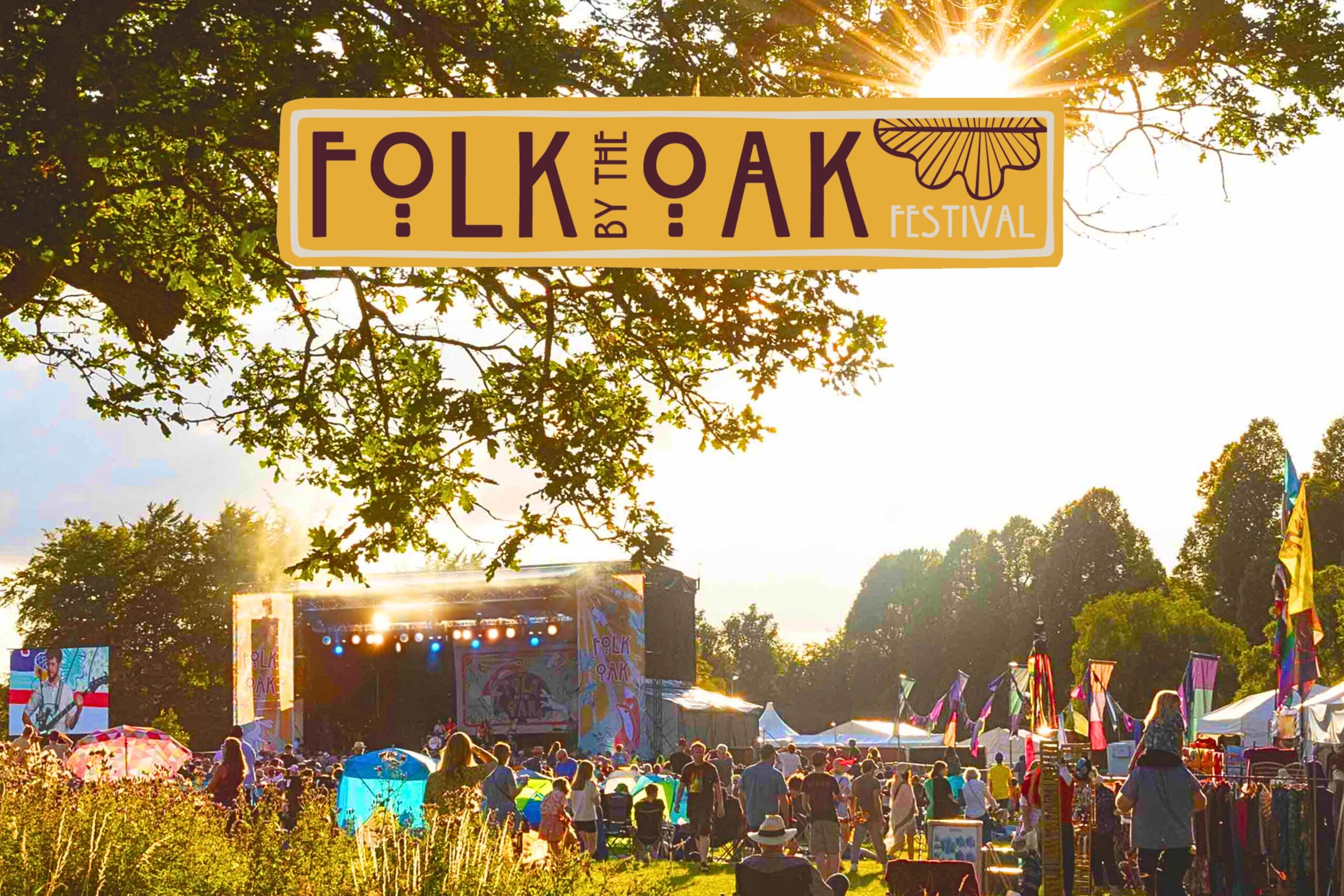 A sunny day at Folk by the Oak logo